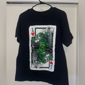 2016 Legend Of Zelda Ocarina of Time Link Playing Card T-Shirt size large